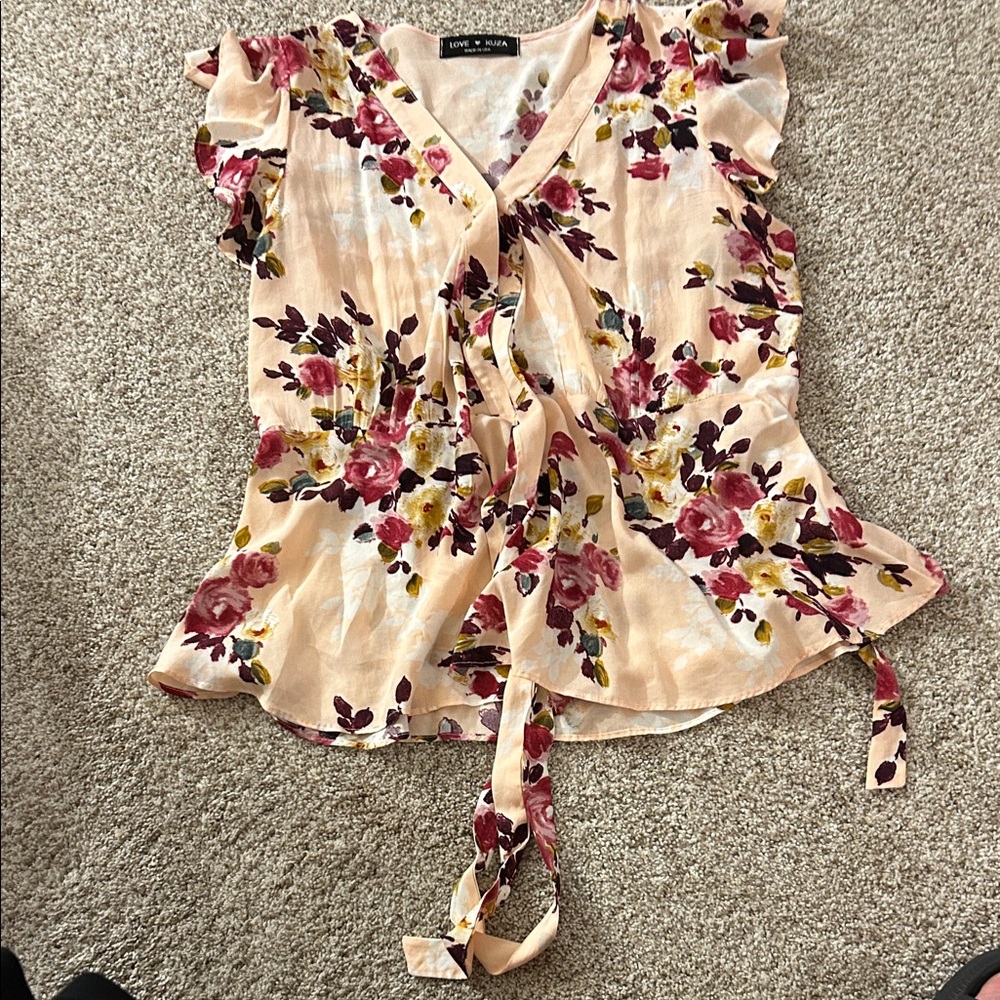 Silky kimono style top.